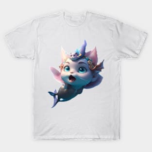 Little Cat Mermaid with her Pet T-Shirt